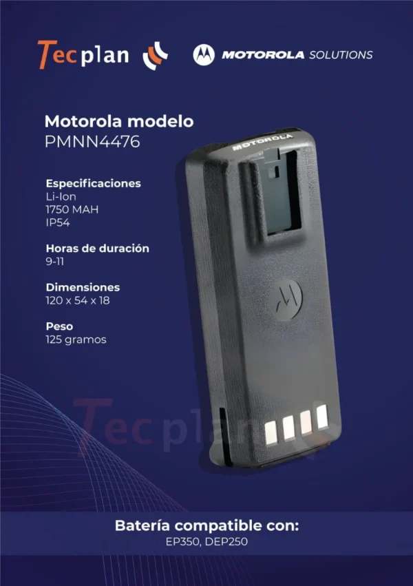 Batería Motorola PMNN4476 - Imagen 4