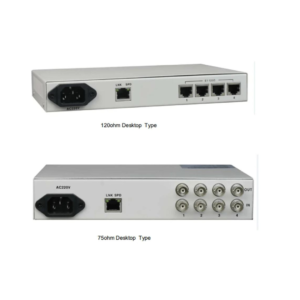 Convertidor 4E1 75/120ohms BNC/Rj45