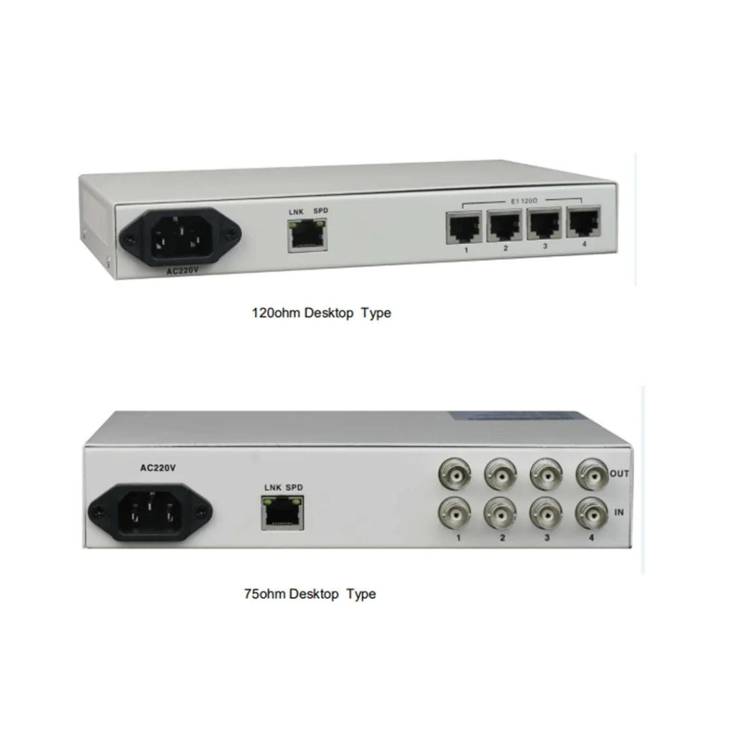 Convertidor 4E1 75/120ohms BNC/Rj45