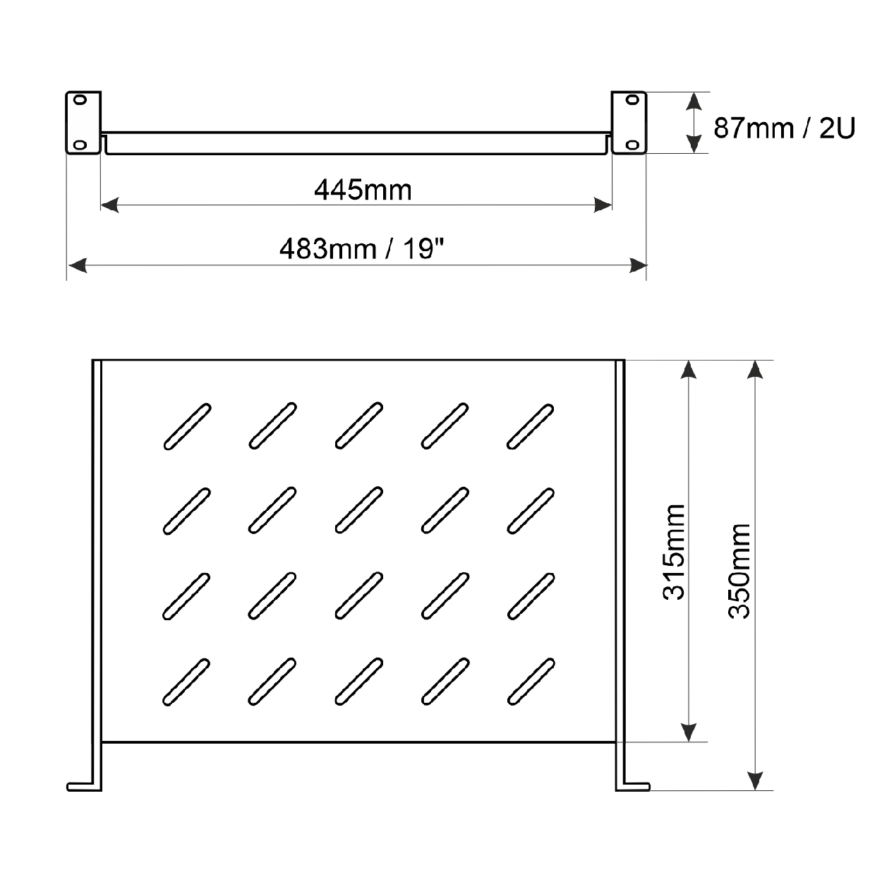 RACK cabinet 2U 445x315 for - Image 4