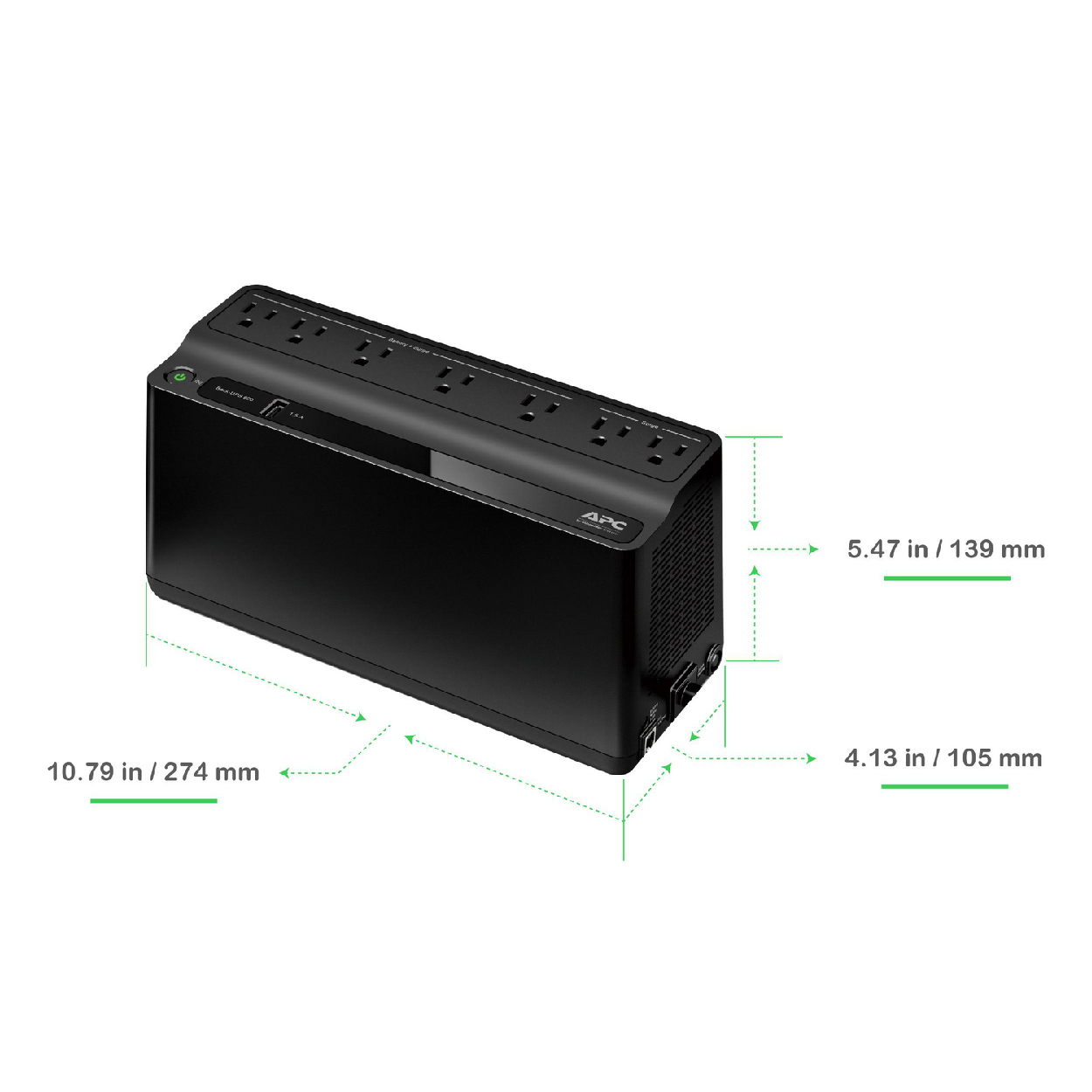 Back-UPS BE600M1 de APC, 600 VA - Imagen 2