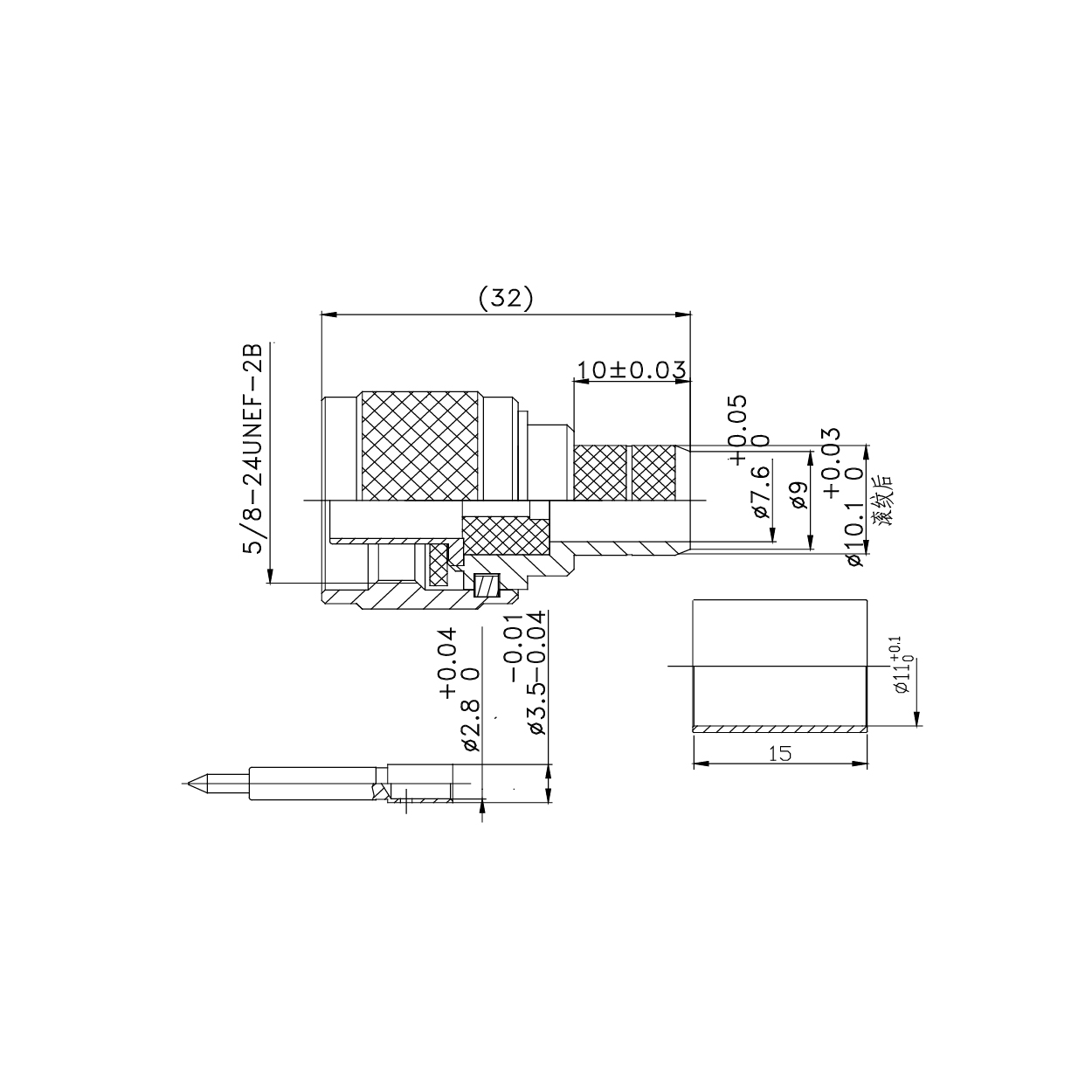 Male N / LMR400 cable connector - Image 3