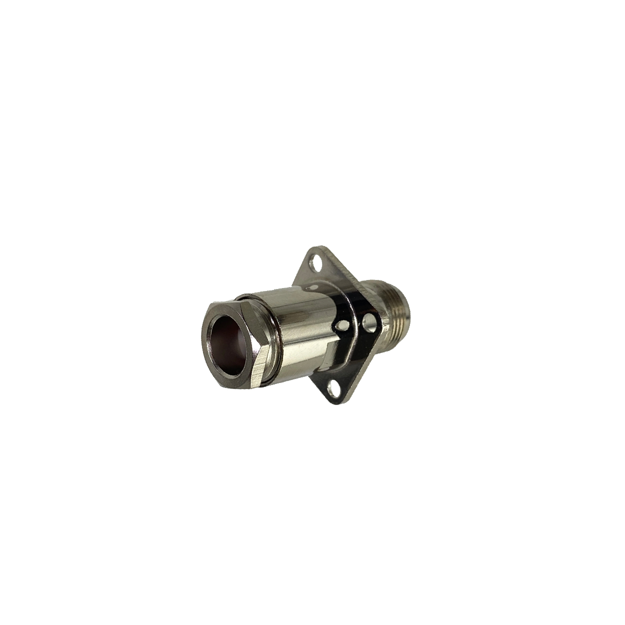 Conector hembra N con brida