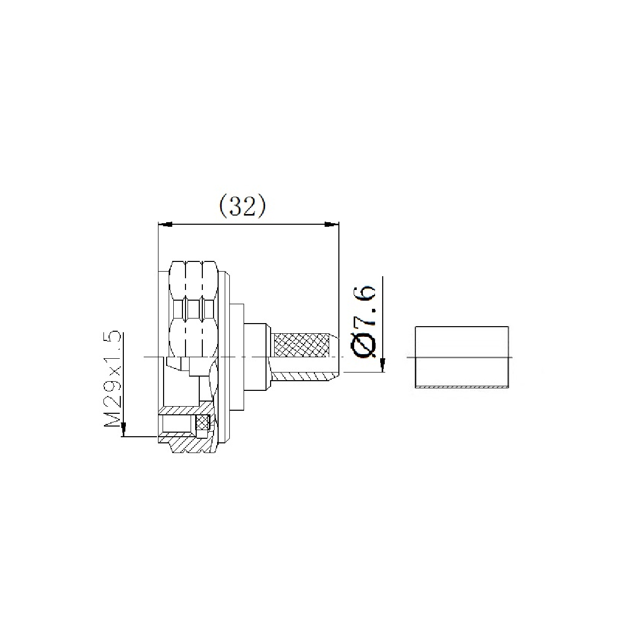 Conector macho DIN para cable LMR400 - Imagen 3