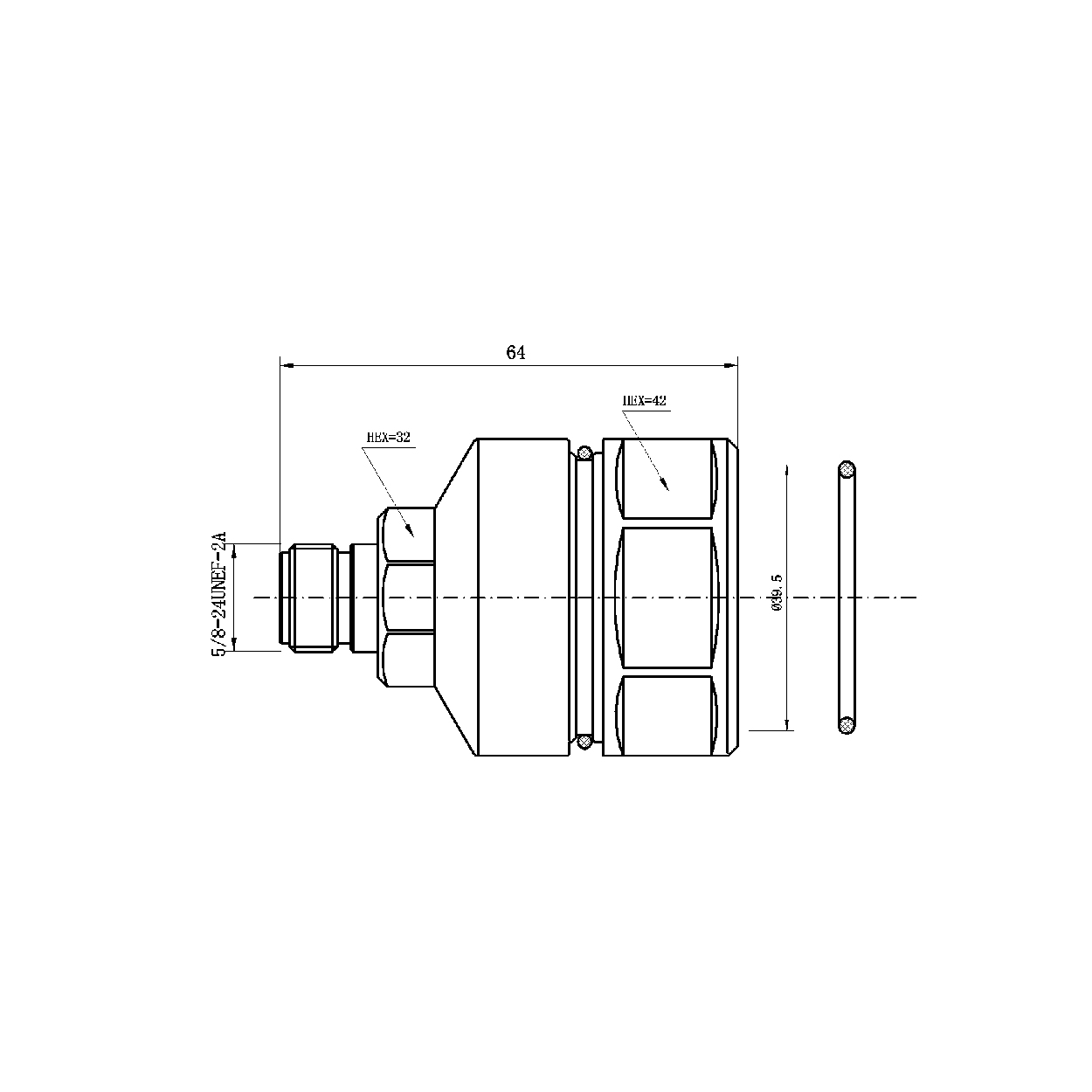 Straight female connector N - Image 3