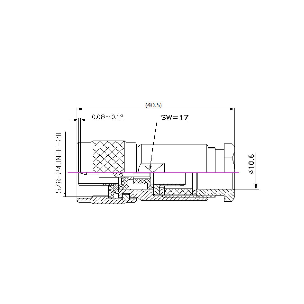Conector macho tipo N / RG8 - Imagen 3