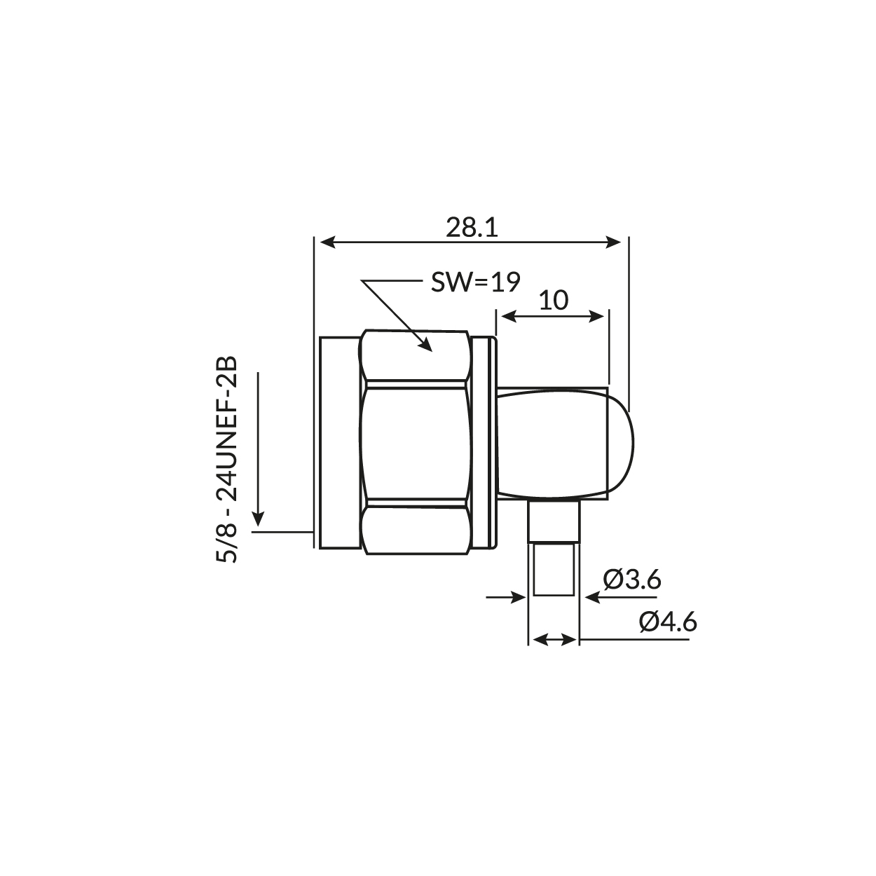 N male connector at right angle - Image 3