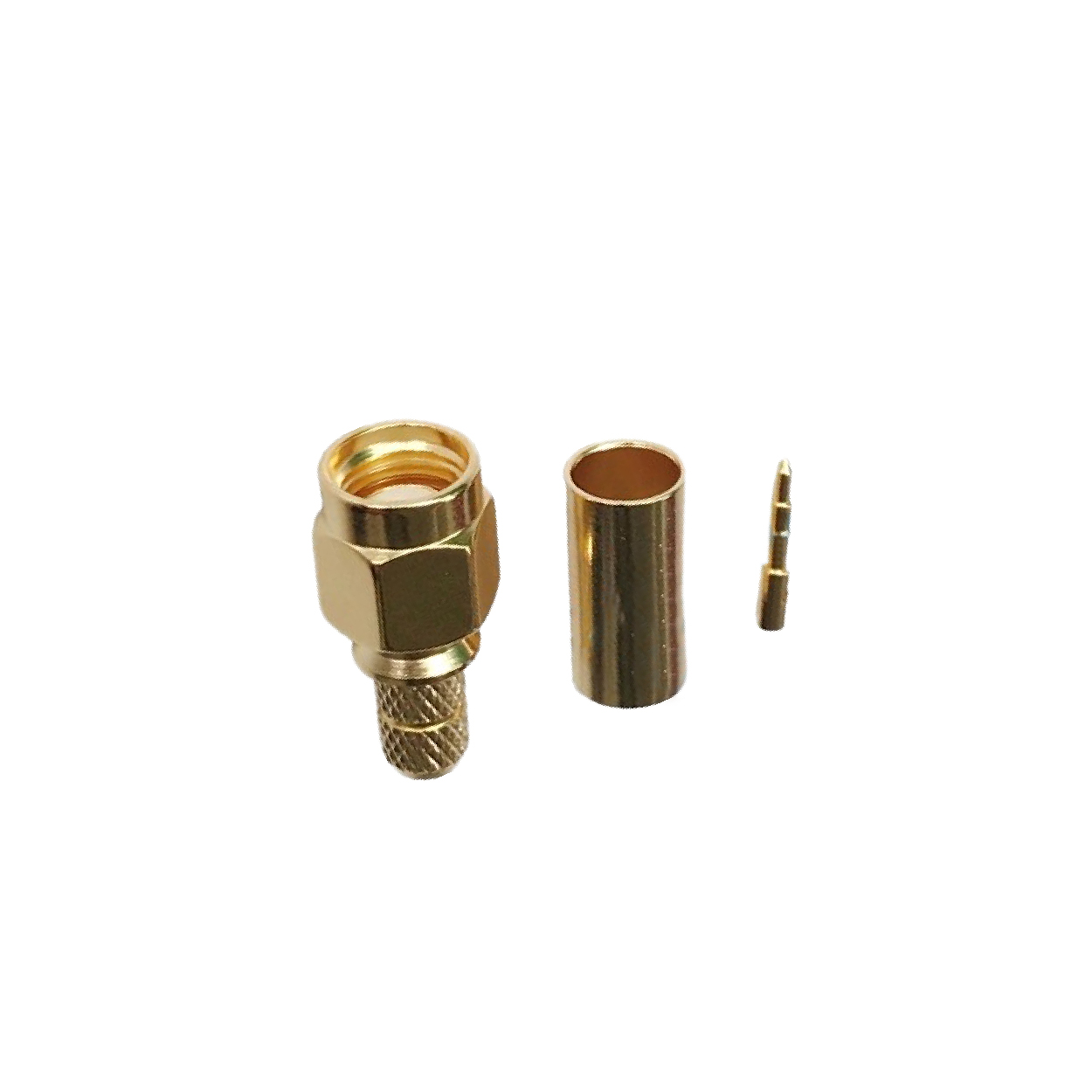 Conector macho SMA de crimpado