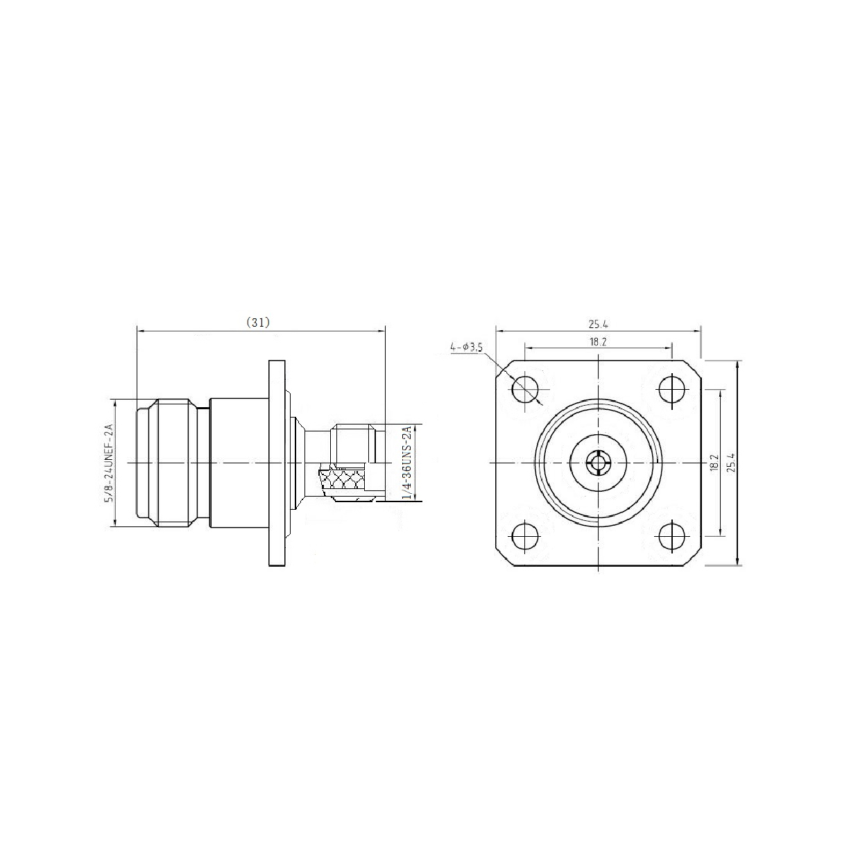 Adaptador SMA hembra a N hembra - Imagen 3