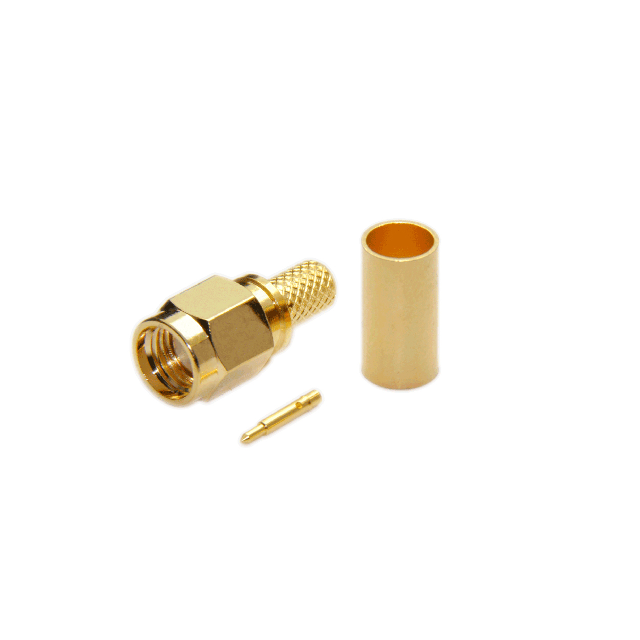 Conector macho SMA crimpado