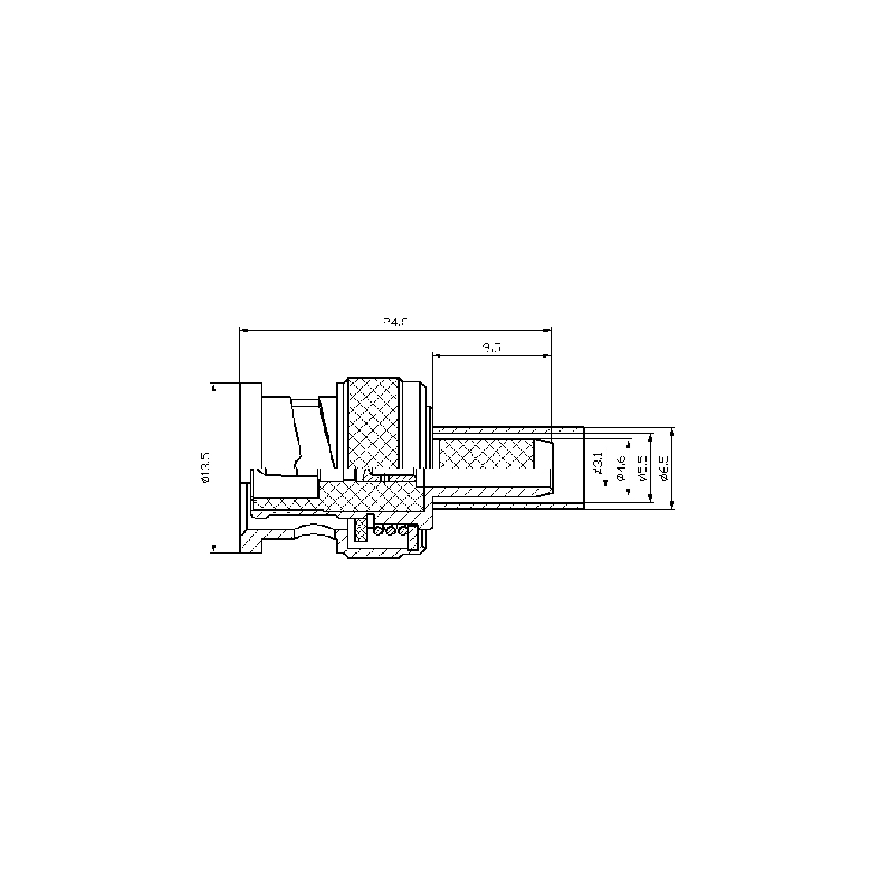 Conector de crimpado macho BNC - Imagen 3